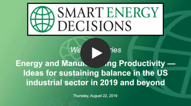SED Webinar: Energy and Manufacturing Productivity