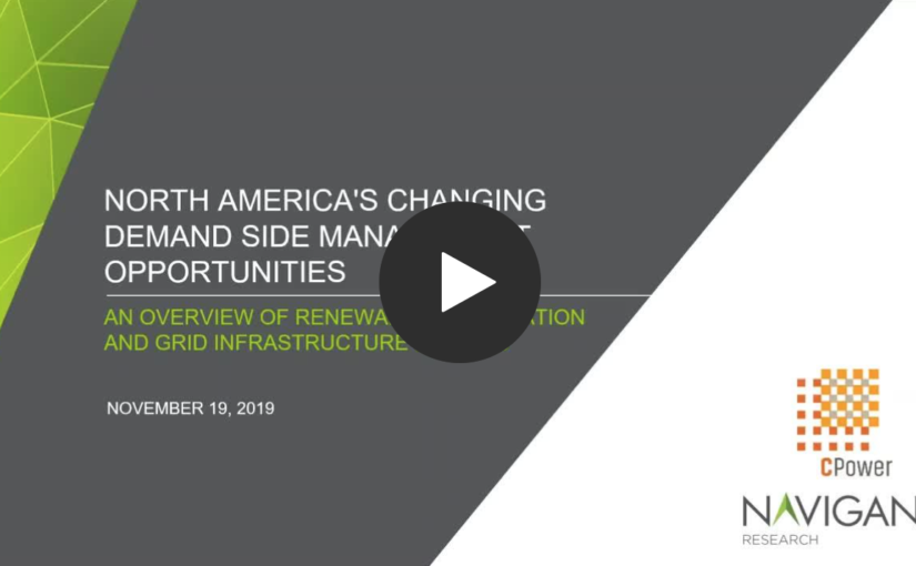 Webinar: North America’s Changing Demand Side Management Opportunities