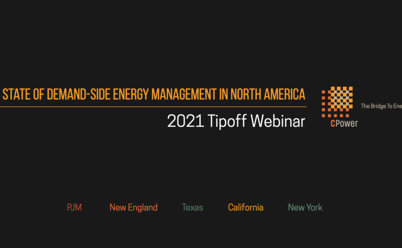 2021 Tipoff Webinar:The State of Demand-Side Energy Management in North America