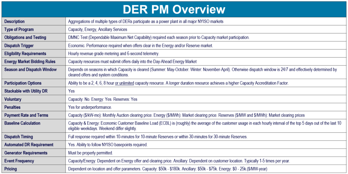 NY DER PM Overview